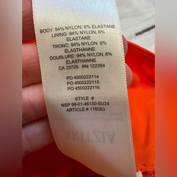 Aritzia Babaton Contour Harmonize Halter Top - Orange Square Neck - Picture 8 of 14